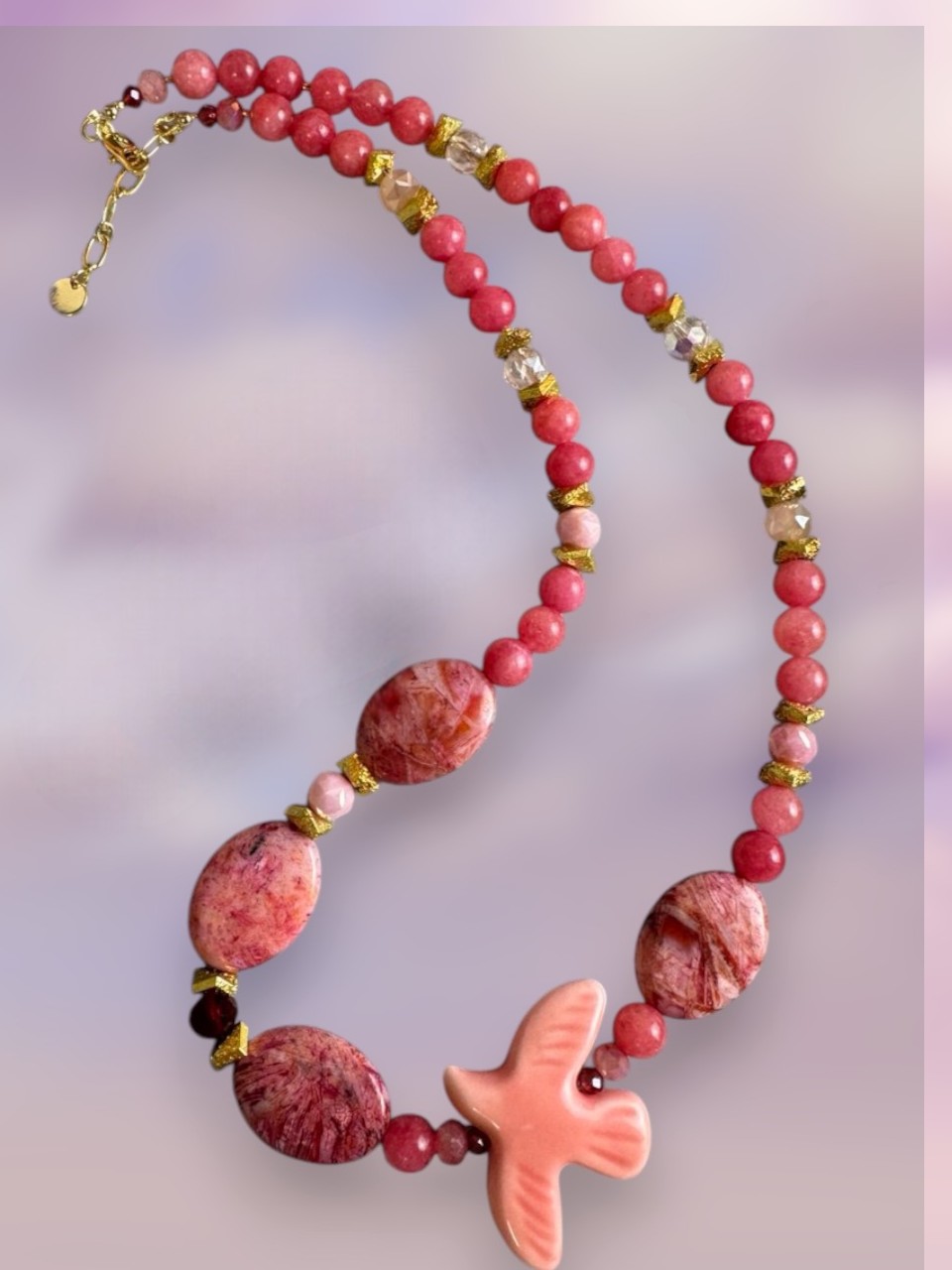 Ожерелье "Розовый закат"
