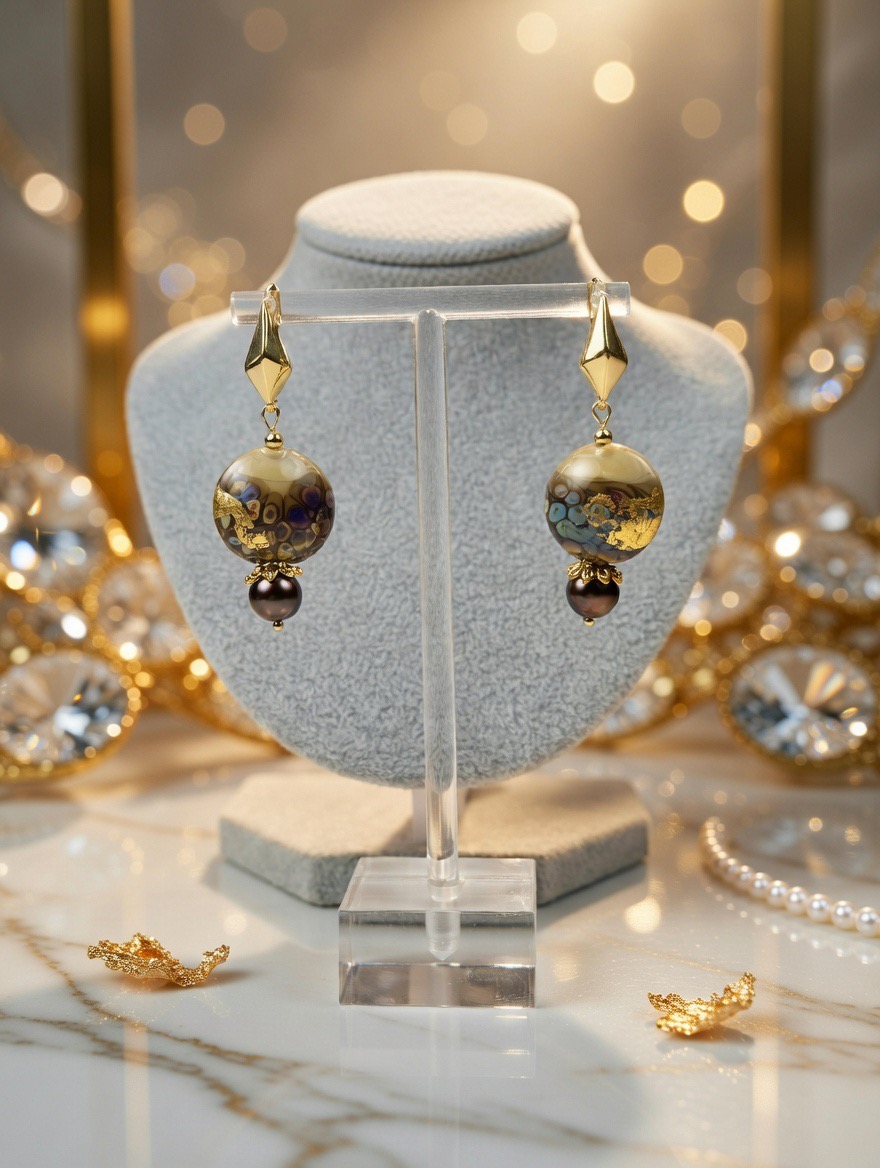 Серьги "Капучино"