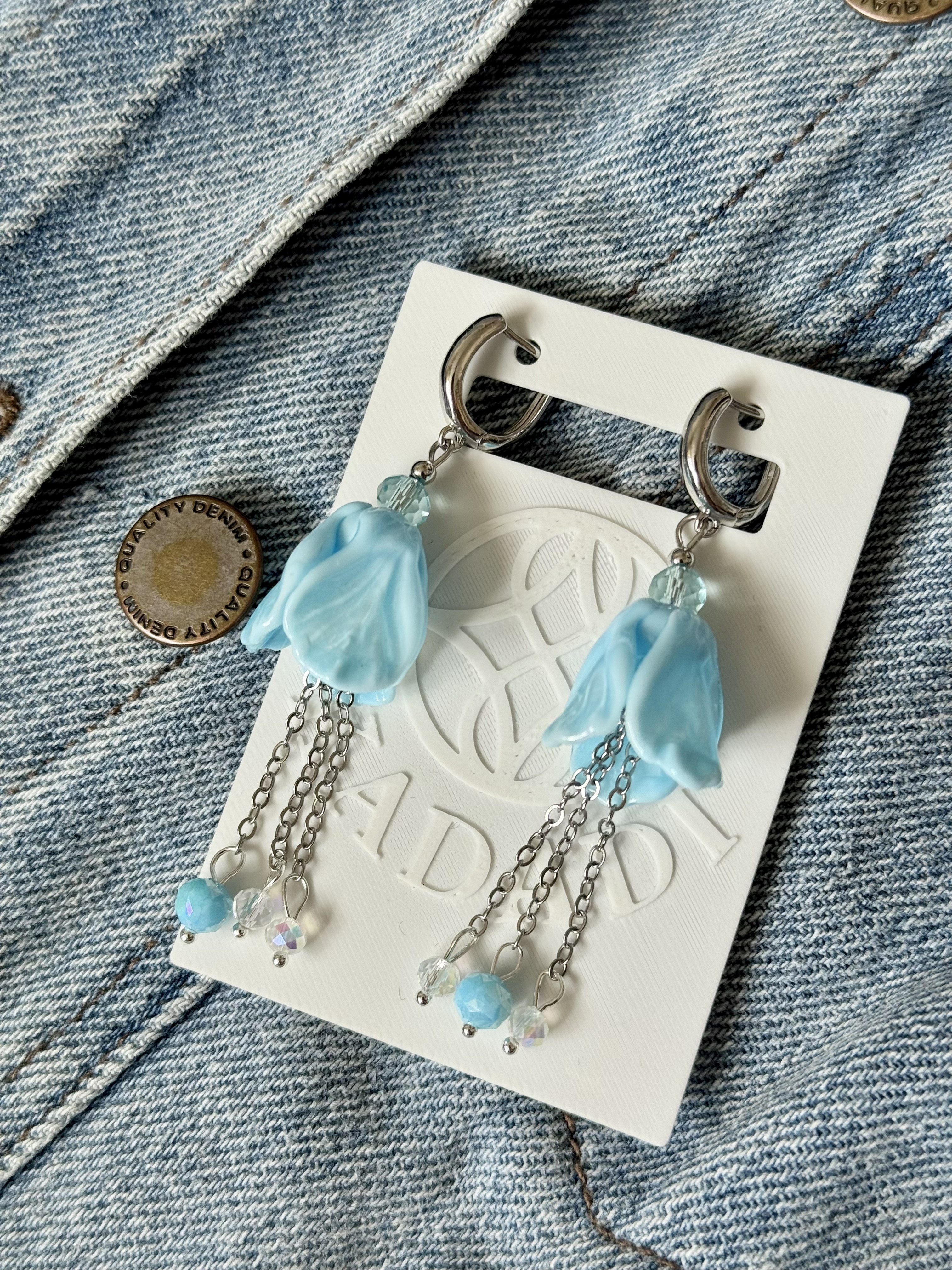 Серьги "Голубые колокольчики"